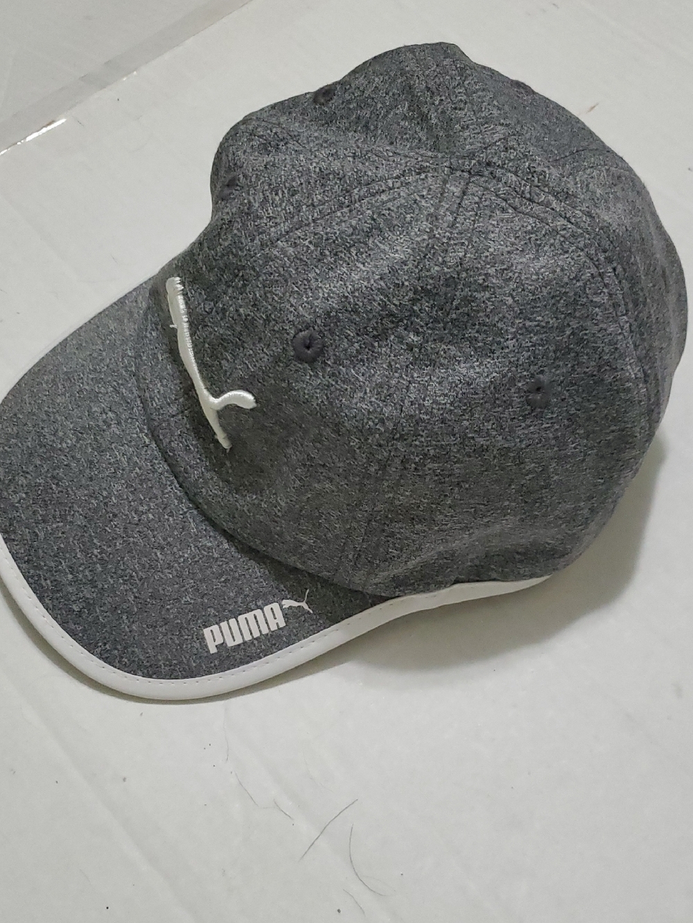 Puma Heather Gray Emboridered Logo Adjustable Unisex Sports Performance Cap - Picture 4 of 7